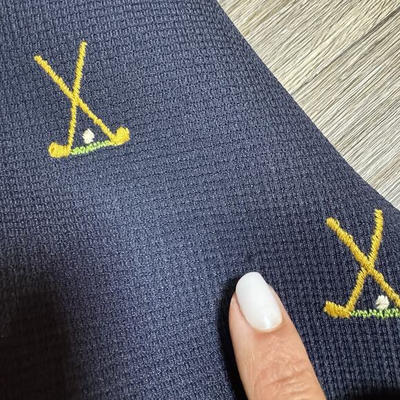 JC Penney Navy Blazer with Embroidered Crossed Golf Clubs Sport Coat RARE 40R - Picture 15 of 15